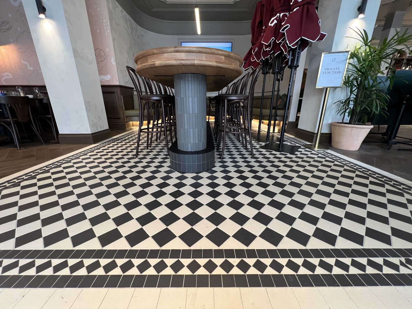 Completed heritage mosaic hall